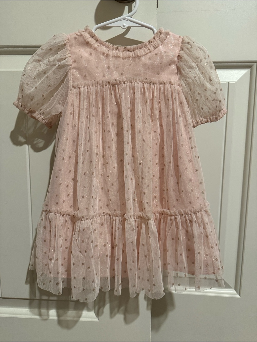Cat & Jack Blush Pink Star Mesh Party Dress